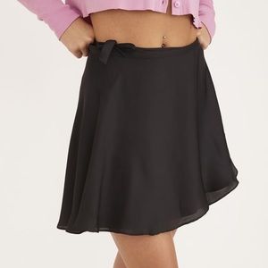 Wendy Satin Wrap Skirt